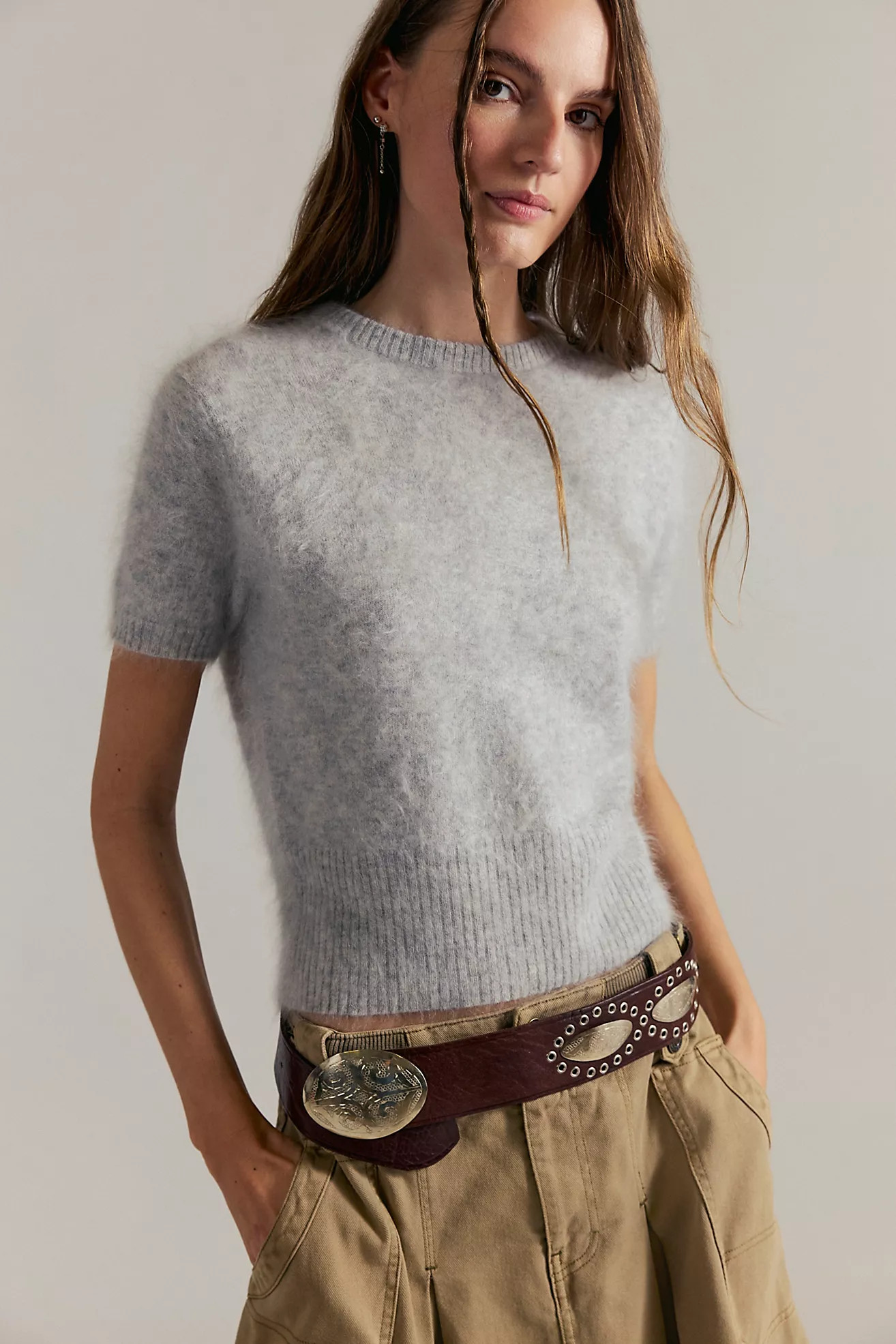 Belle Brushed Cashmere Tee | Free People (Global - UK&FR Excluded)