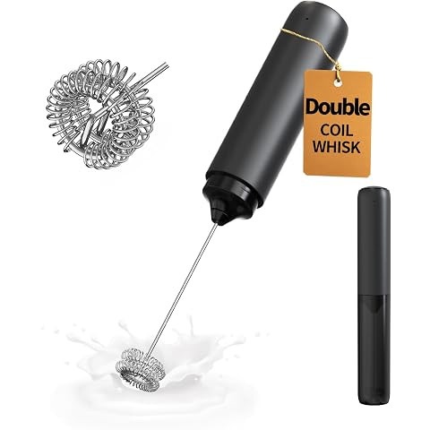 Zulay Kitchen Rechargeable Milk Frother Handheld - Lux 4 Whisks, Powerful 2-Speed Motor, Waterpro... | Amazon (US)