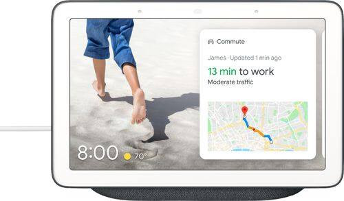 Nest Hub 7"" Smart Display with Google Assistant - Charcoal | Best Buy U.S.