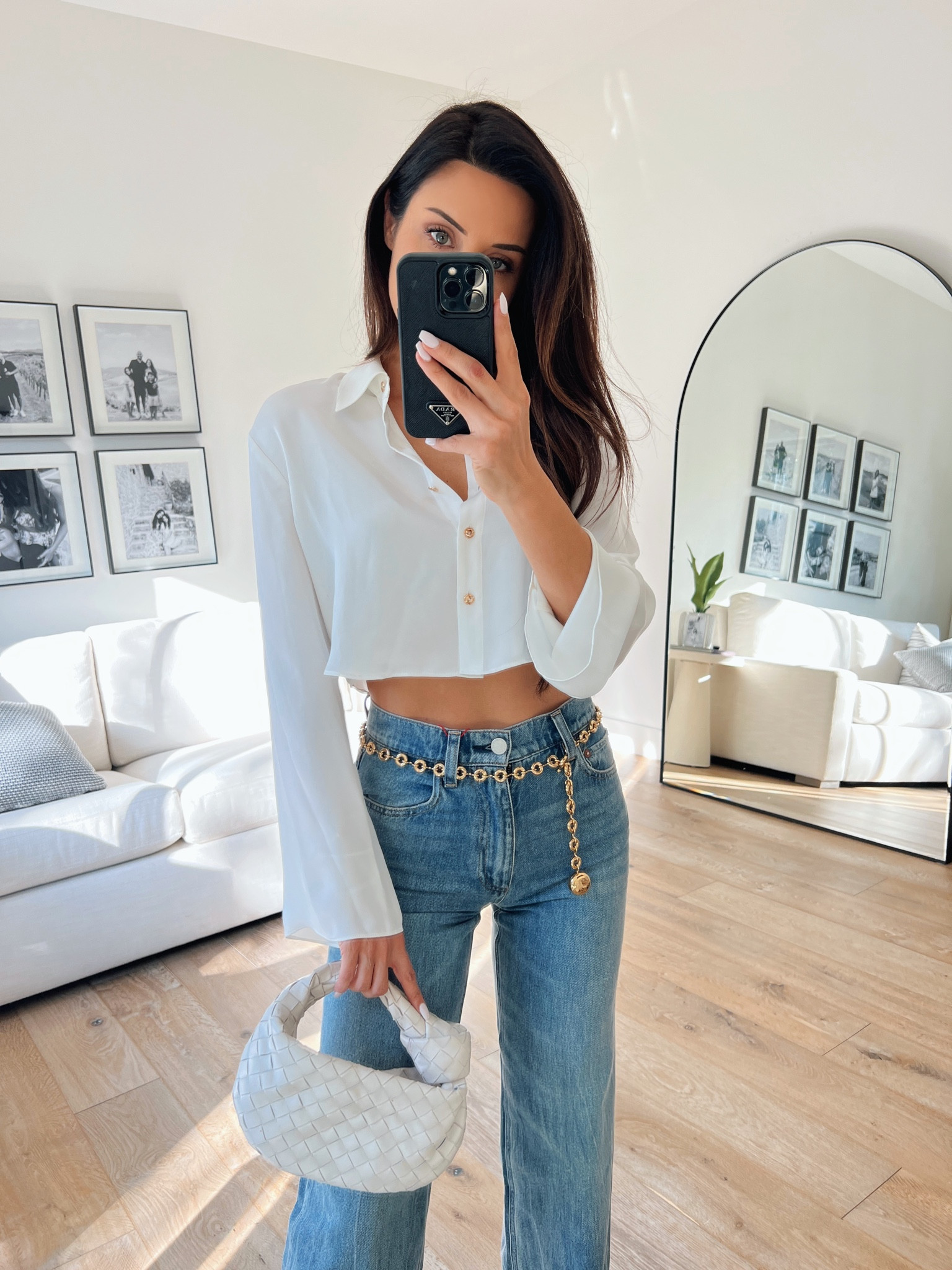 Spring style - top and jeans on sale and love this chain belt. 

#LTKstyletip #LTKover40 #LTKsalealert