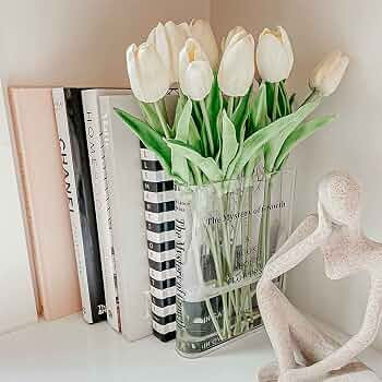 Bookend Vase for Flowers, Cute Bookshelf Decor, Unique Vase for Book Lovers, Artistic and Cultura... | Amazon (US)
