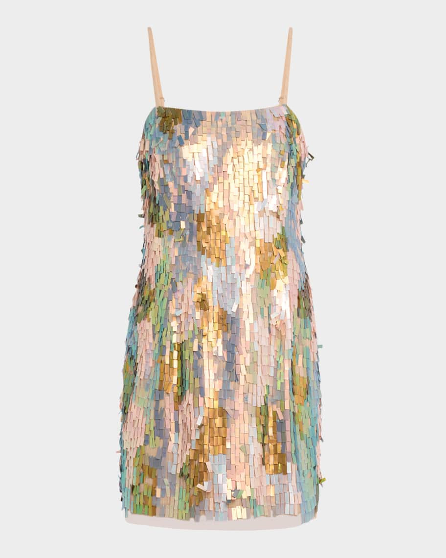 Liv Foster Sleeveless Sequin Mini Dress | Neiman Marcus