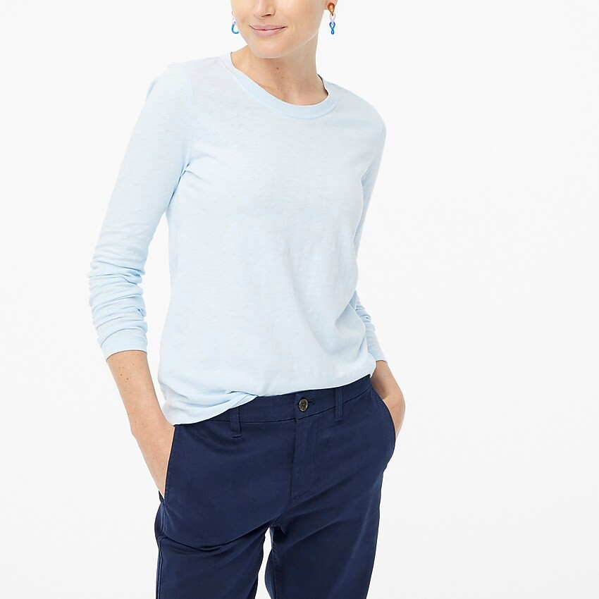 Long-sleeve crewneck girlfriend tee | J.Crew Factory