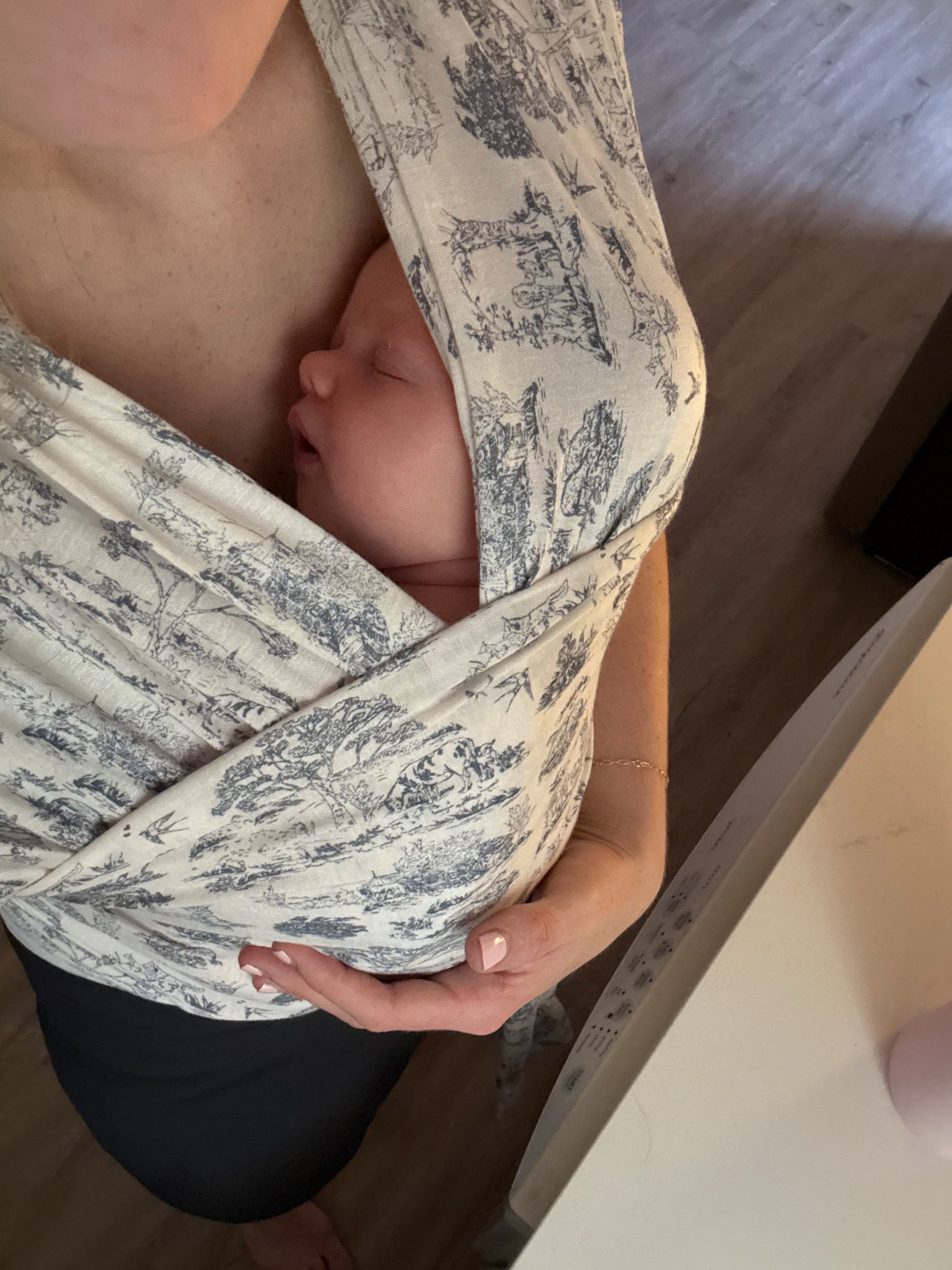 baby girl loves being snuggled up in here! #sollywrap #babywearing #babycarrier #newborn