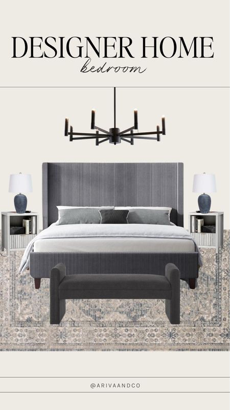Designer bedroom design, all from Amazon. I love the rug & light fixture!





Bedroom light fixture, bedroom area rug, bed frame, nightstands, table lamps, bed bench, Amazon home decor, Amazon furniture 

#LTKHome #LTKStyleTip