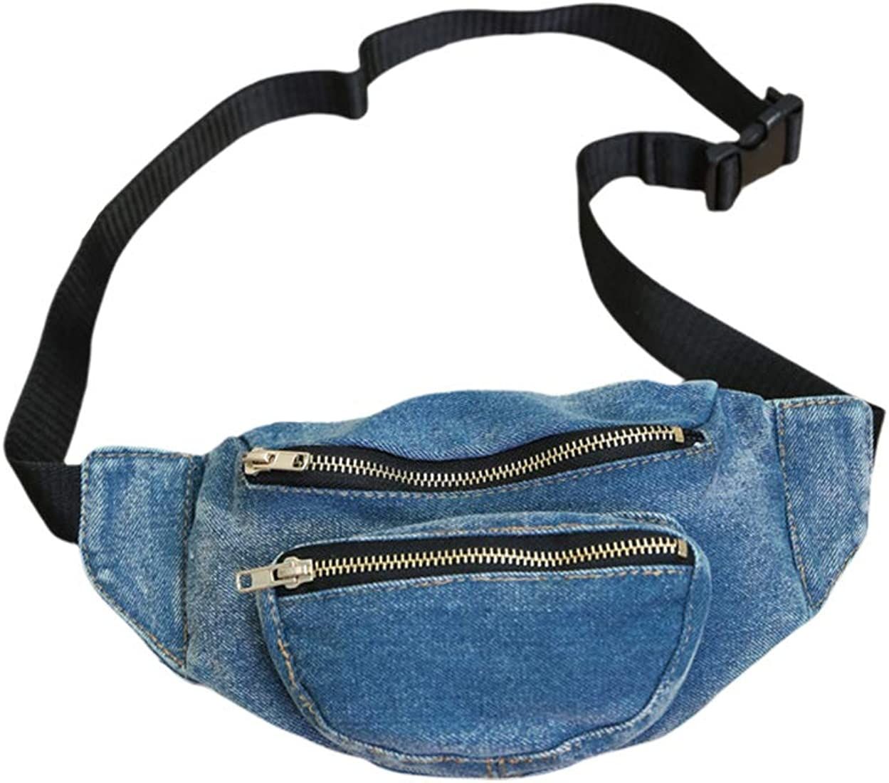 TENDYCOCO Fanny Pack Denim Waist Bag Retro Crossbody Chest Bag Vintage for Men Women | Amazon (US)