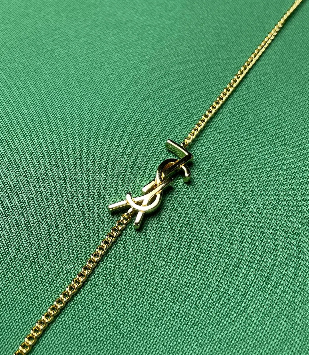 Rare Stunning Vintage Gold Tone Bracelet Yves Saint Laurent Big Logo - Etsy | Etsy (US)