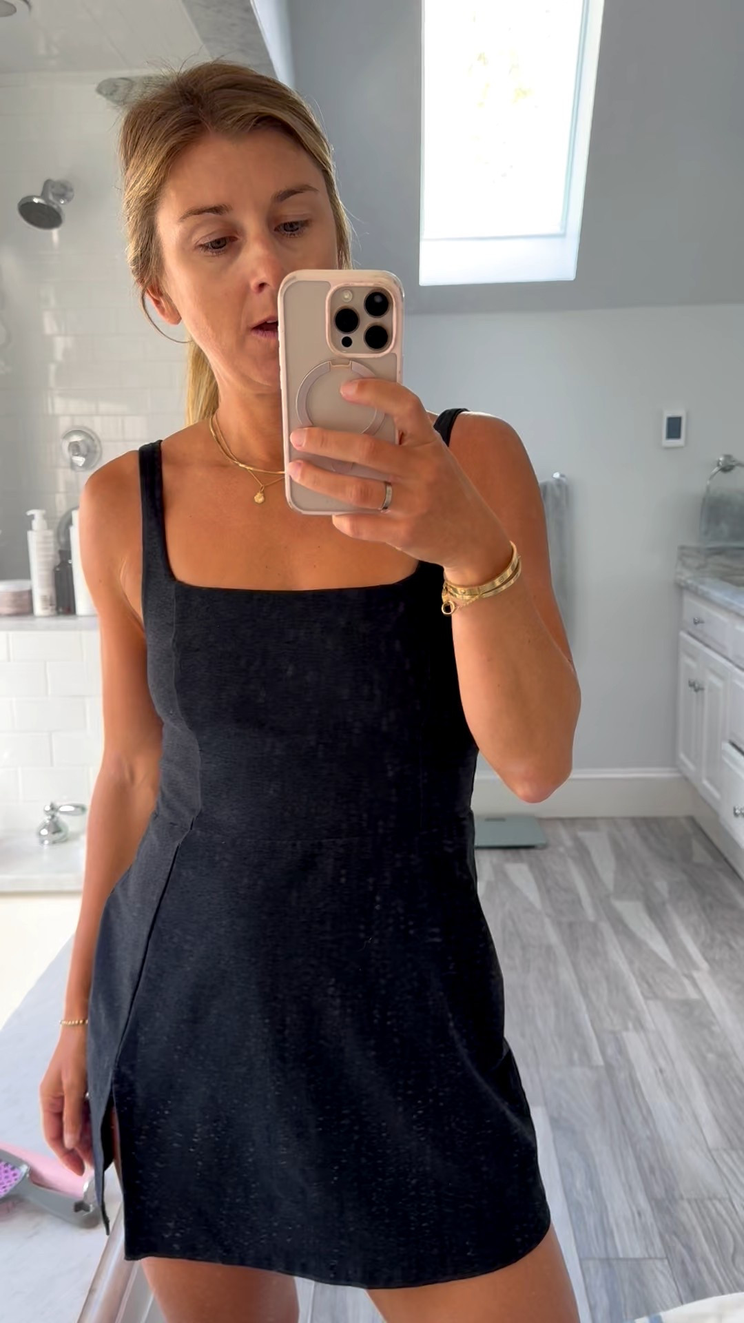 I live in athleisure right now. My favorite combination is a workout dress or skirt with a sweatshirt or zip up hoodie. I love this dress from beyond yoga. I did not style it here, but there are so many ways to do so and I’ll share later. 

#LTKActive #LTKOver40