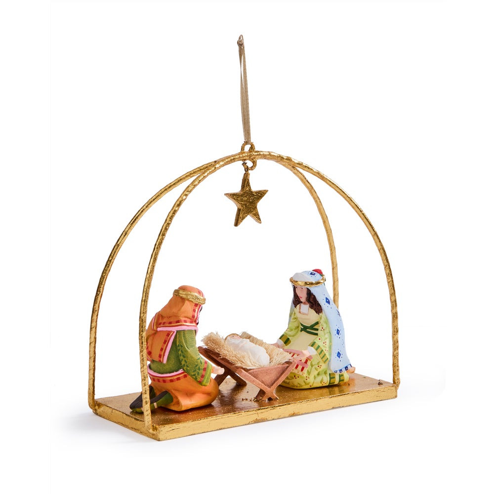 Patience Brewster Nativity Holy Family Ornament | MacKenzie-Childs