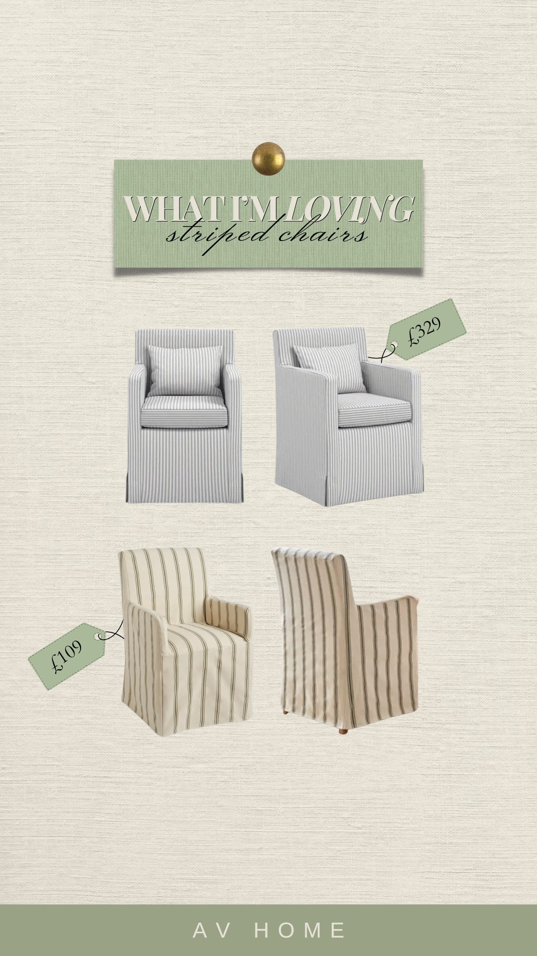 Affordable striped chairs 

#LTKeurope #LTKuk #LTKhome