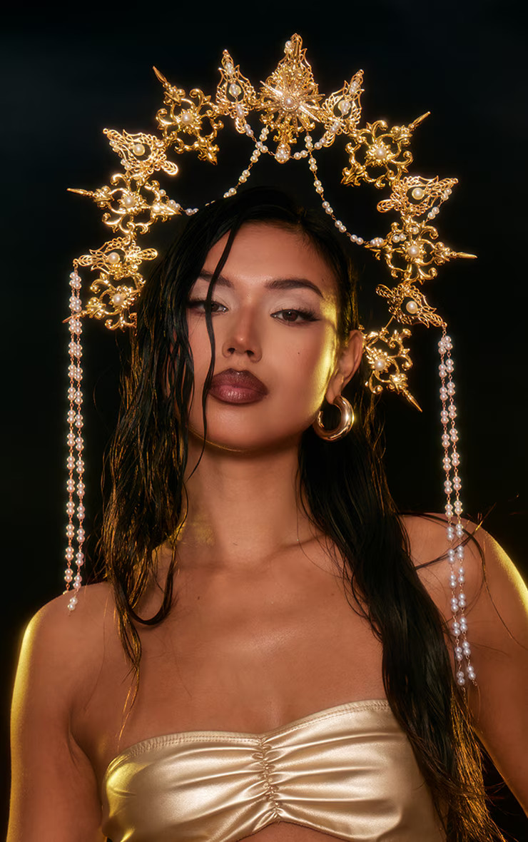 Gold Pearl Headpiece | PrettyLittleThing UK