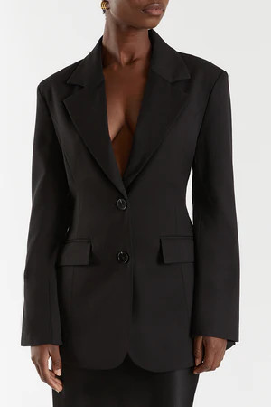 APOLLO BLACK CINCHED BLAZER | DISSH