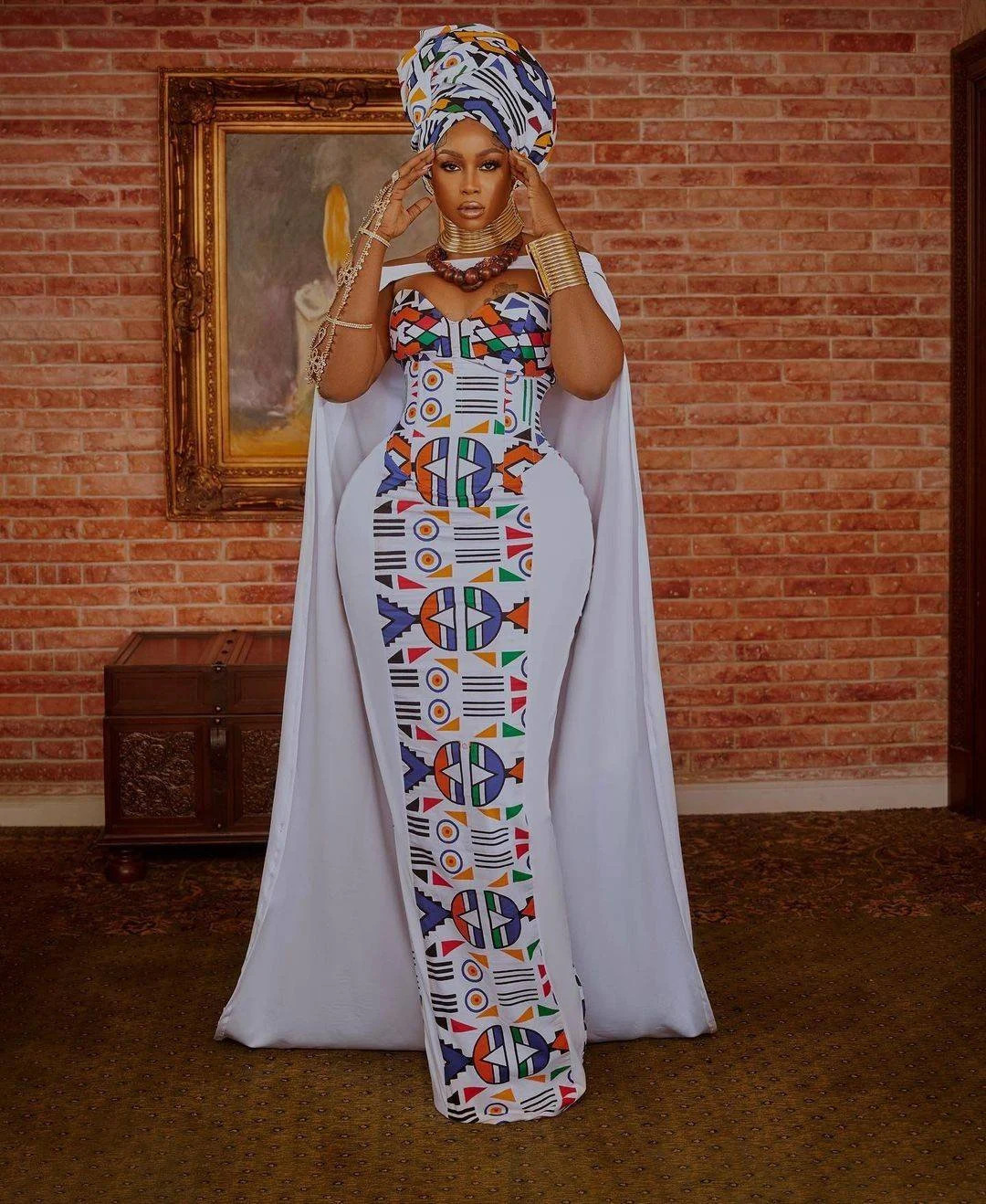 African Cape Gown, African Print Dress, Ankara Dress, African Maxi Dress, African Fashion, Africa... | Etsy (US)