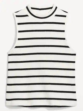 Fitted Sleeveless Mock-Neck Top for Women | Old Navy (US)