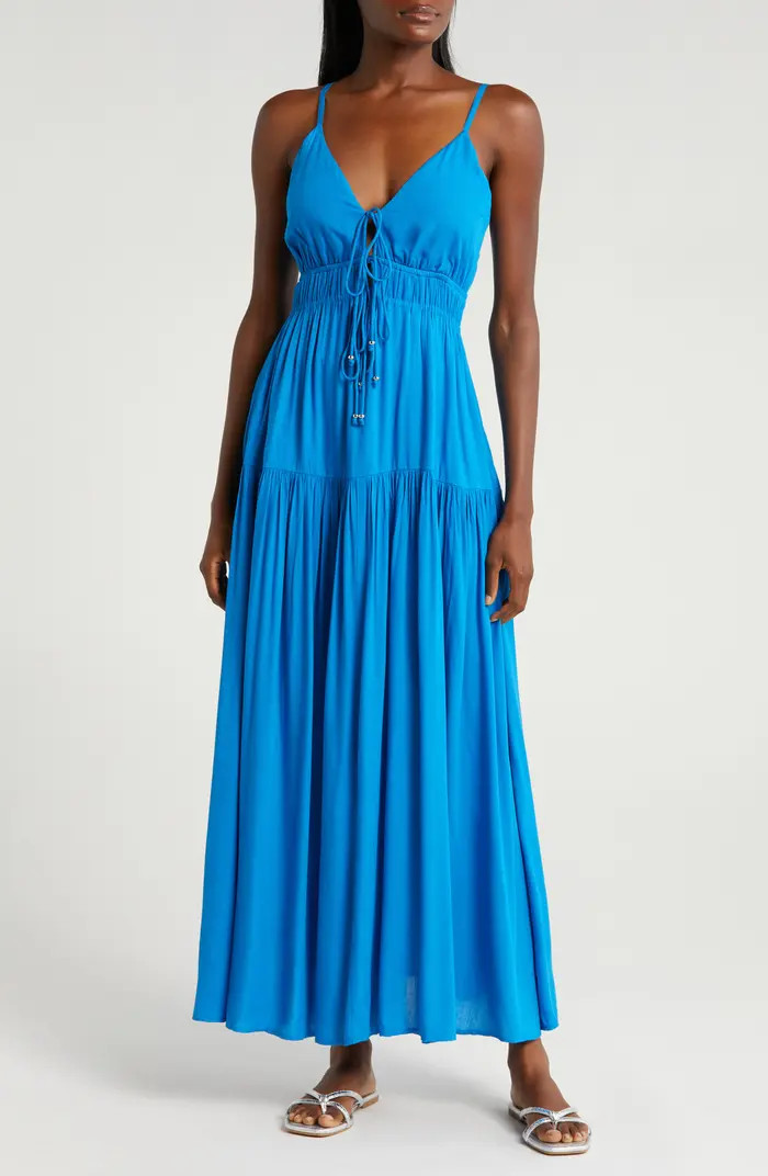 Elan Tie Front Cover-Up Maxi Dress | Nordstrom | Nordstrom