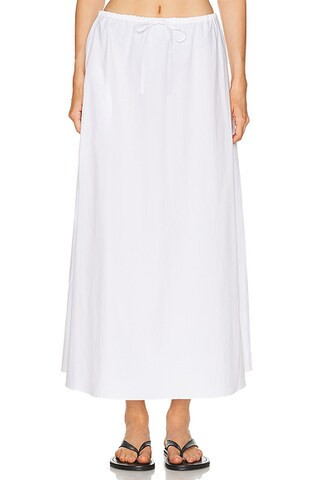 Matteau Drawcord Skirt in White - White. Size 4 (also in 1, 2, 3). | FWRD 