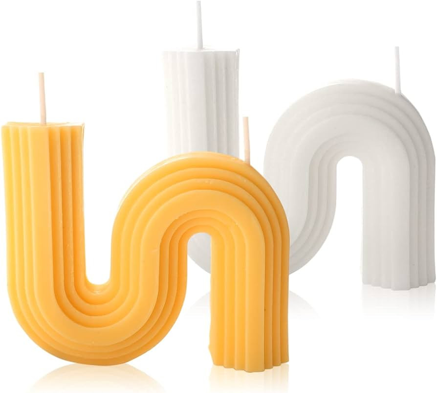Fall Decorative Candles Twisted Candles S Shaped Minimalist Decor Candles, Aesthetic Cool Candles... | Amazon (US)