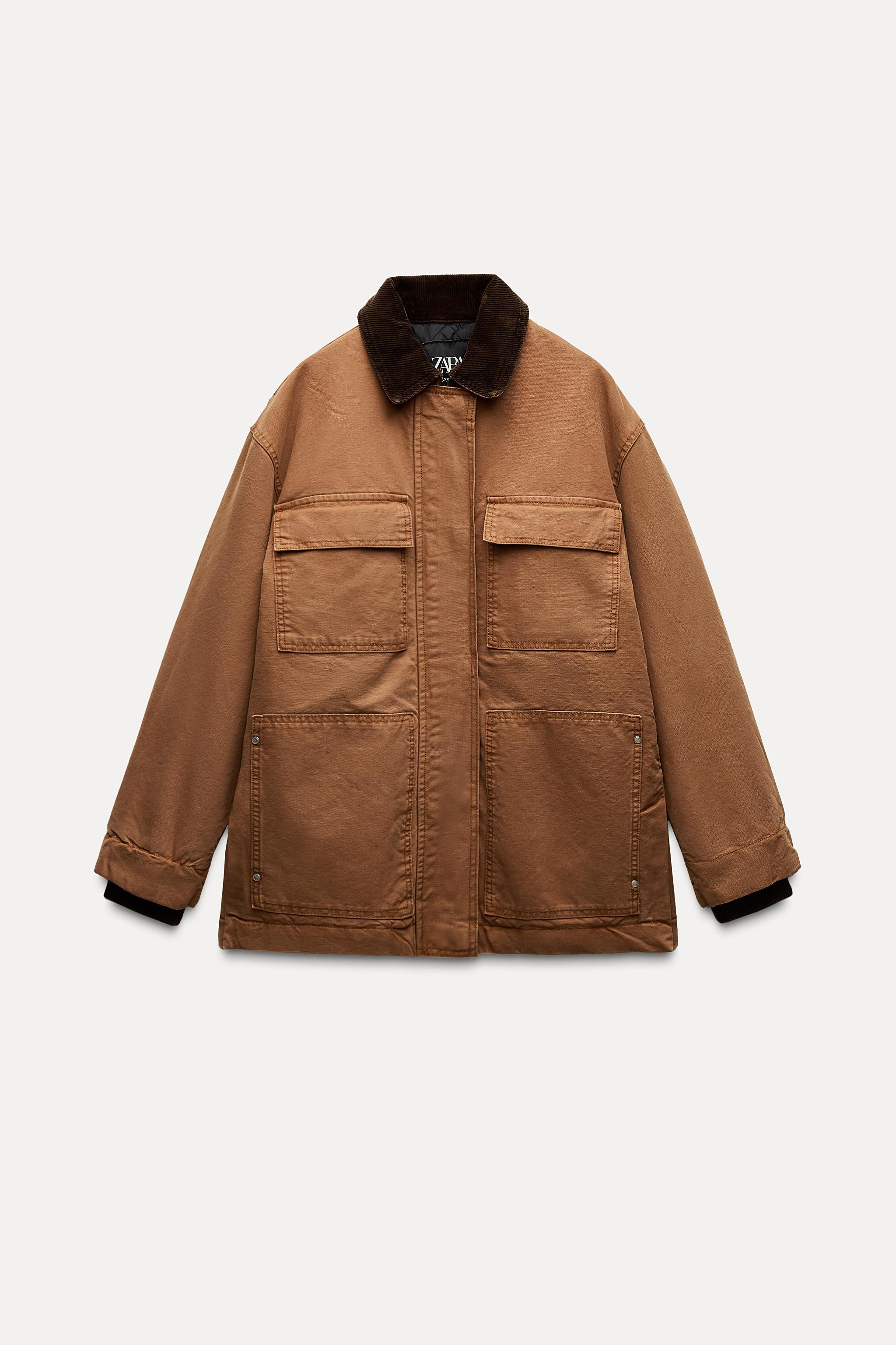 CONTRAST COLLAR PADDED JACKET ZW COLLECTION | Zara US