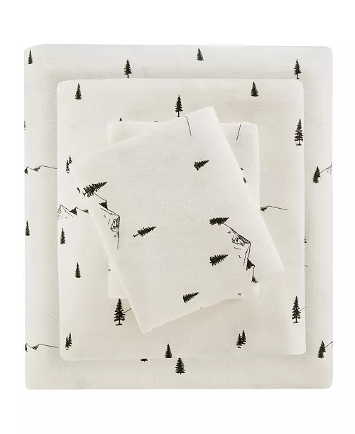 Printed Flannel 4-Pc. Sheet Set, Queen | Macy's