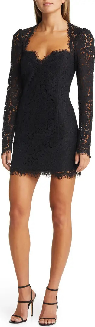 Aurora Long Sleeve Lace Minidress | Nordstrom