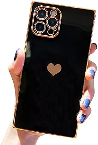 Tzomsze Compatible with iPhone 12 Pro Max Case Square, Cute Luxury Full Camera Lens Protection & ... | Amazon (US)