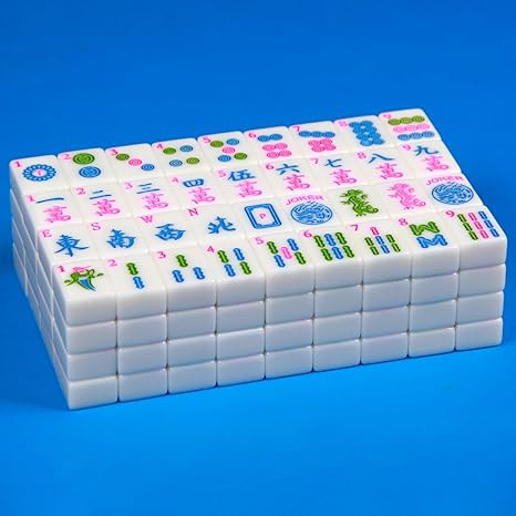 American Mahjong Set 166 Mahjong Tile Set 1.2-inch White Lantian Jade American Mahjong Tile Set | Amazon (US)