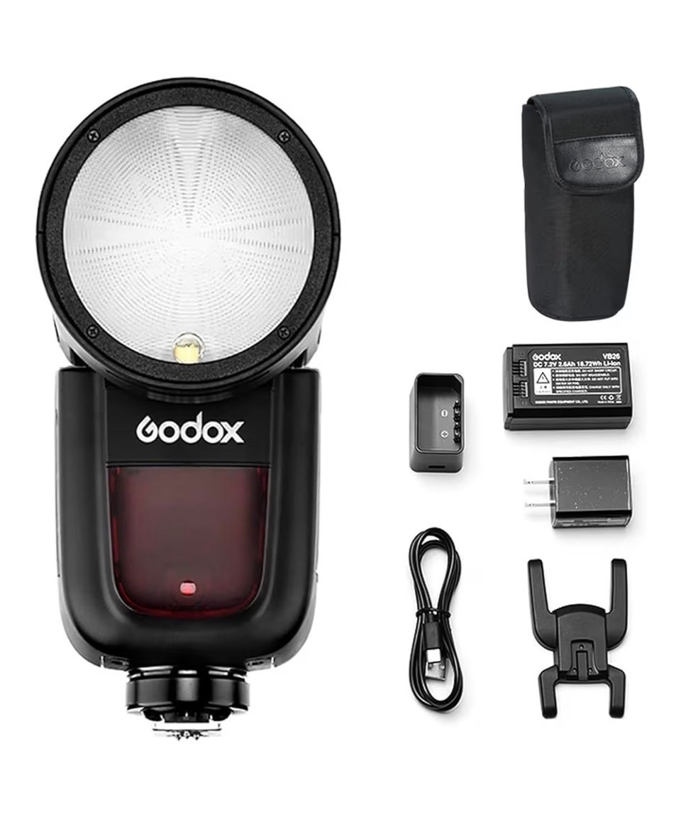 Godox V1-S Flash Speedlite for Sony, 76Ws 2.4G X Wireless TTL 1/8000 HSS Speedlight, 1.5s Recycle, 480 Full Power Flashes with Rechargeable Battery
