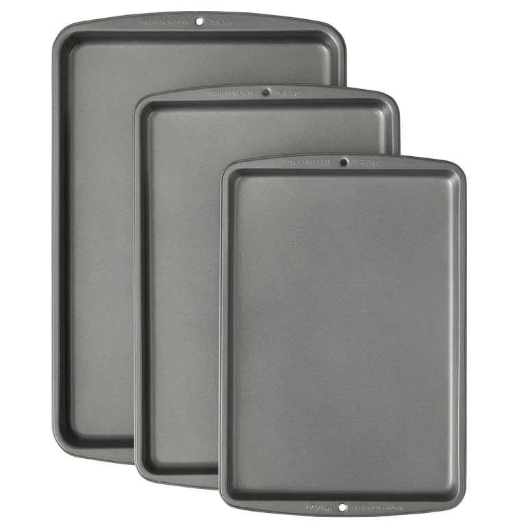 Wilton Bake It Better 3-Piece Cookie Sheet Pan Set, Non-Stick | Walmart (US)