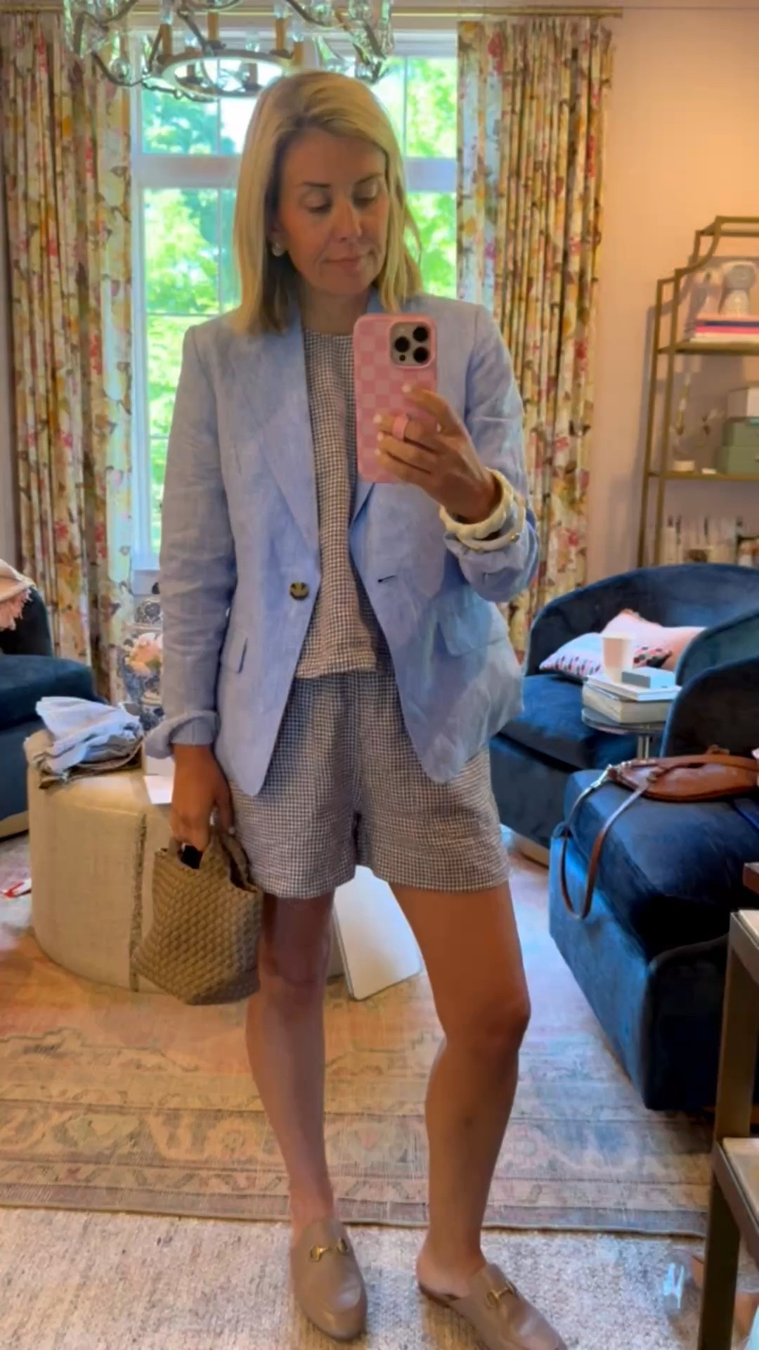 Quince linen set is really good & the blazer is perfect for this time of year! I'm in xs top & blazer, small shorts & 8 shoes. 

*Use my code Catherine20 on A+B
*Use my code Mixandmatchmadness on Loopy

#LTKdayinmylife #LTKmomlife #LTKSeasonal