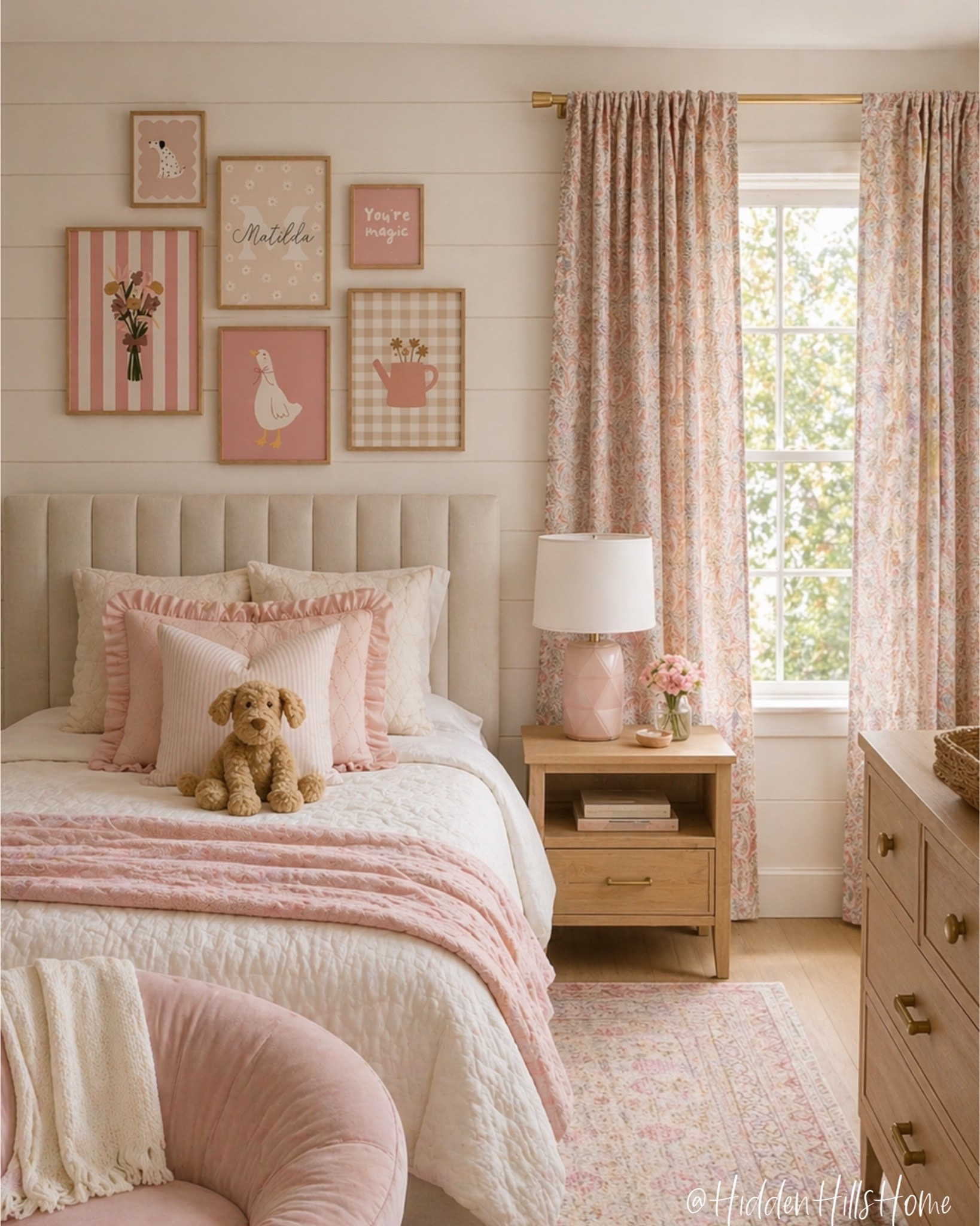 Girls room decor, girls bedroom mood board, cute girls room inspiration, home decor ideas, girls bedroom design, kids bedroom, pink bedroom #girlsroom
Paint color is SW Cultured Pearl

#LTKHome #LTKSaleAlert #LTKKids