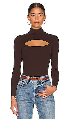 MINKPINK Tinghir Cut Out Knit Top in Chocolate from Revolve.com | Revolve Clothing (Global)