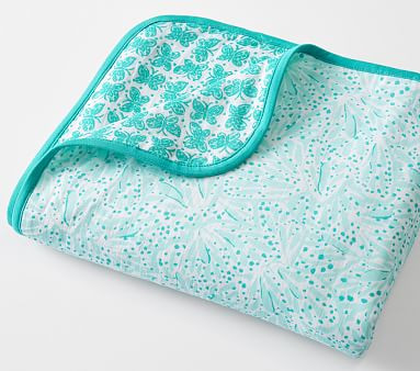 Lilly Pulitzer Flutterfly Oversized Organic Muslin Baby Blanket | Pottery Barn Kids