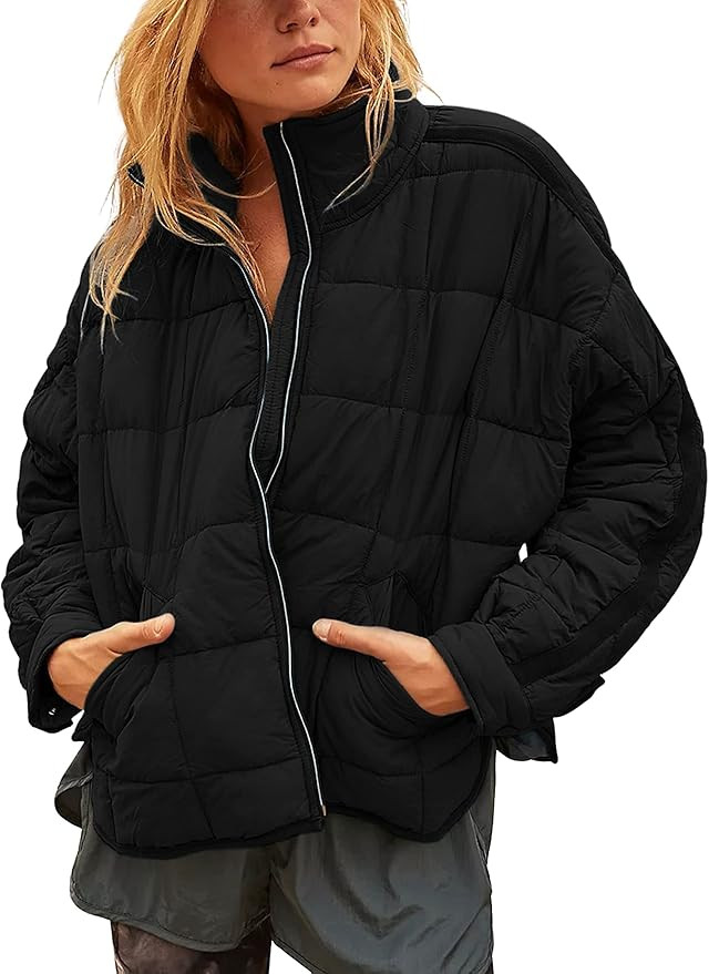 Freyhem Woman's Packable Puffer Jacket Short Quilted Winter Lightweight Down Coat | Amazon (US)