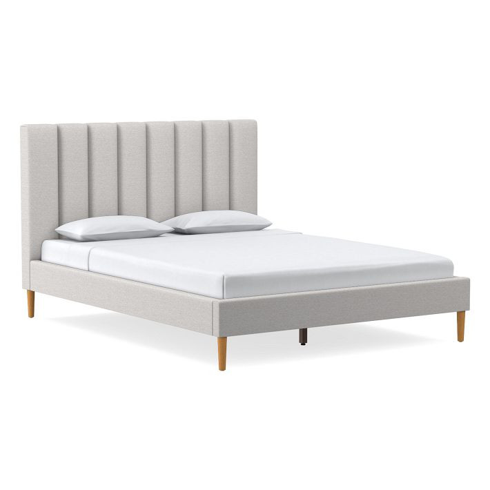 Emmett Channeled Bed - Wood Legs | West Elm (US)
