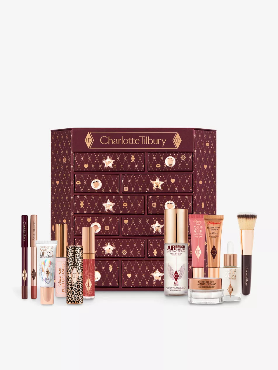 CHARLOTTE TILBURY Charlotte's Lucky Chest of Beauty Secrets Advent calendar worth £245 | Selfridges