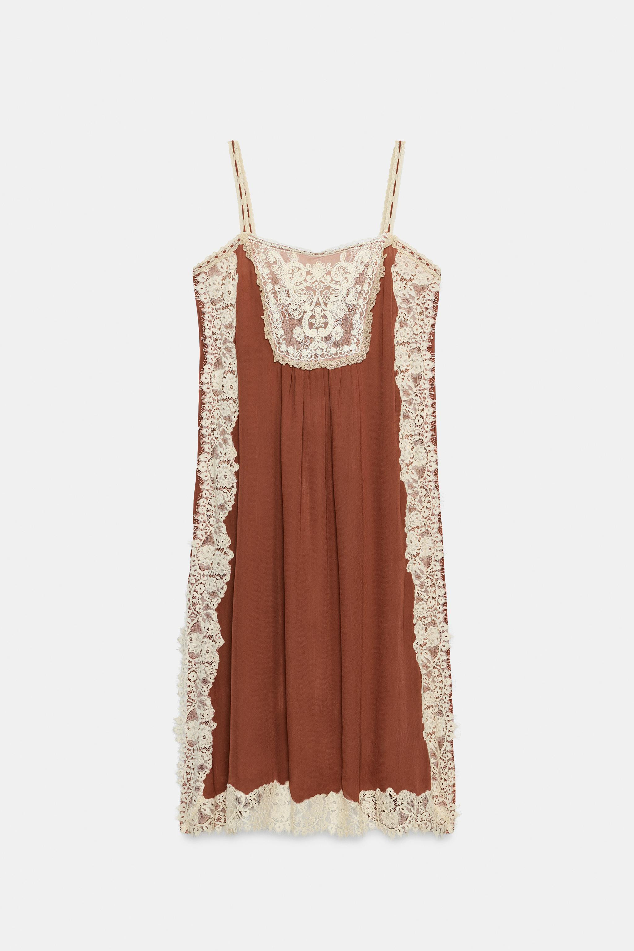 ZW COLLECTION LACE STRAP DRESS | Zara US