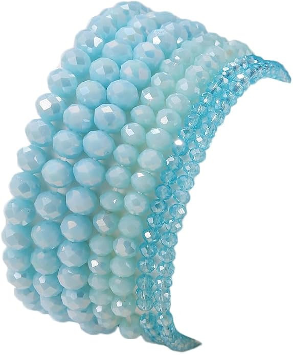 COLORFUL BLING Bohemian Stackable Bead Bracelets Set for Women Layered Multicolor Stretch Beaded ... | Amazon (US)