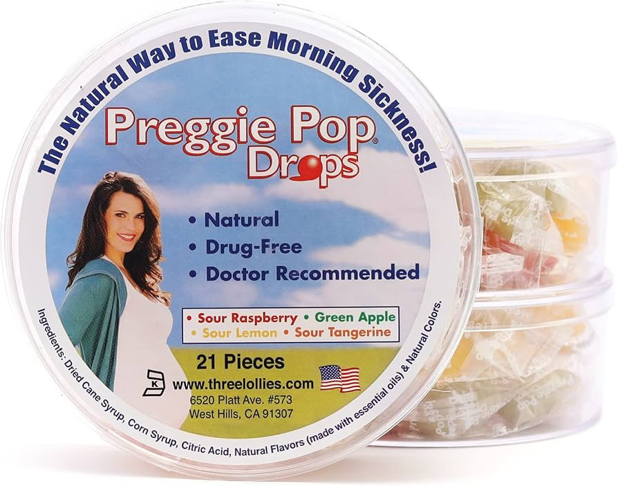 Preggie Pop Drops - helps Morning Sickness During Pregnancy (3 pack, 63 count) – With Essential... | Amazon (US)