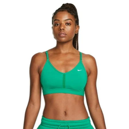 Nike Indy Women's Light-Support Padded V-Neck Sports Bra, Turquoise Green, S | Walmart (US)