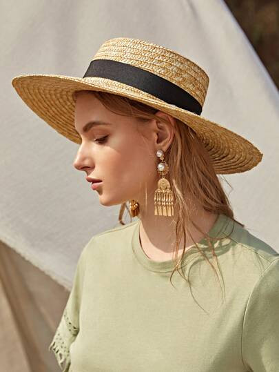 Solid Straw Hat | SHEIN