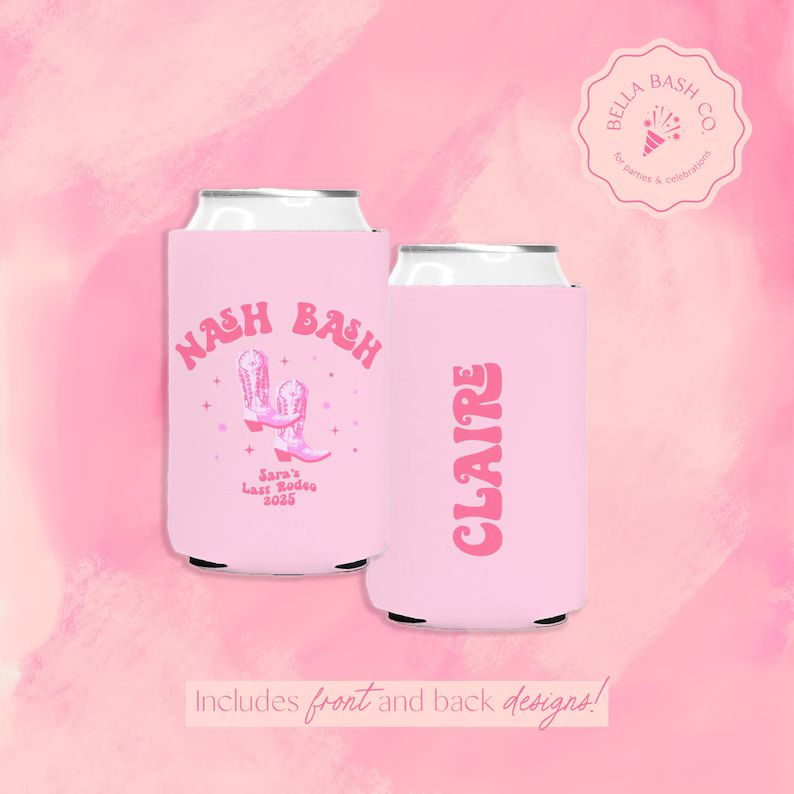 Custom Nash Bash Bachelorette Party Can Cooler Cozie Party - Etsy | Etsy (US)