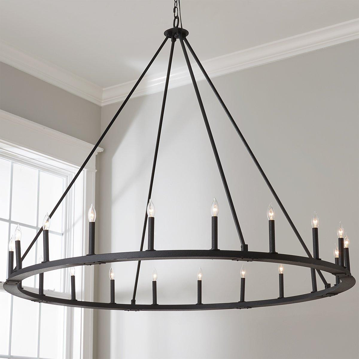Minimalist Iron Ring Chandelier - 20 Light | Shades of Light