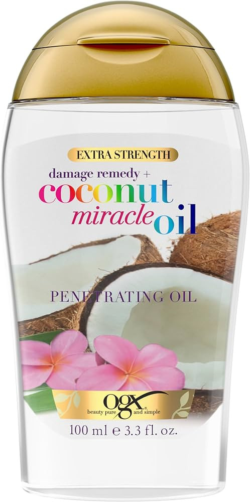 OGX Remedio extra fuerte contra daños + aceite milagroso de coco tratamiento de aceite penetrant... | Amazon (US)