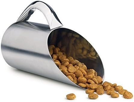 Pet Studio Stainless Steel Matte Finish Pet Scoops — Convenient Scoops for Dry Dog and Cat Food - 5½ | Amazon (US)