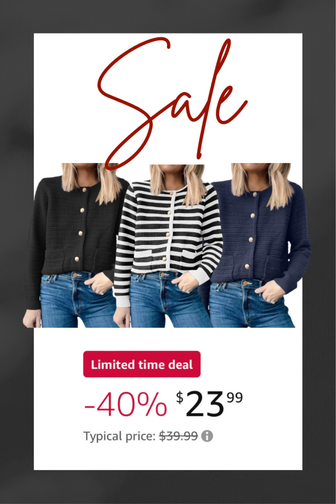 🚨 SALE 🚨 this gorgeous heavy super expensive looking elegant cardigan is on HUGE SALE ! Limited time don’t sleep on this one! #amazonfinds

#LTKfindsunder50 #LTKstyletip #LTKMostLoved