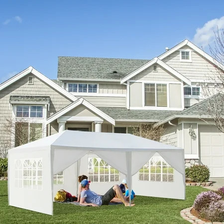 UBesGoo 10'x 20' Party Tent Canopy Outdoor Gazebo Canopy Wedding Party Tent with 6 Sidewalls | Walmart (US)