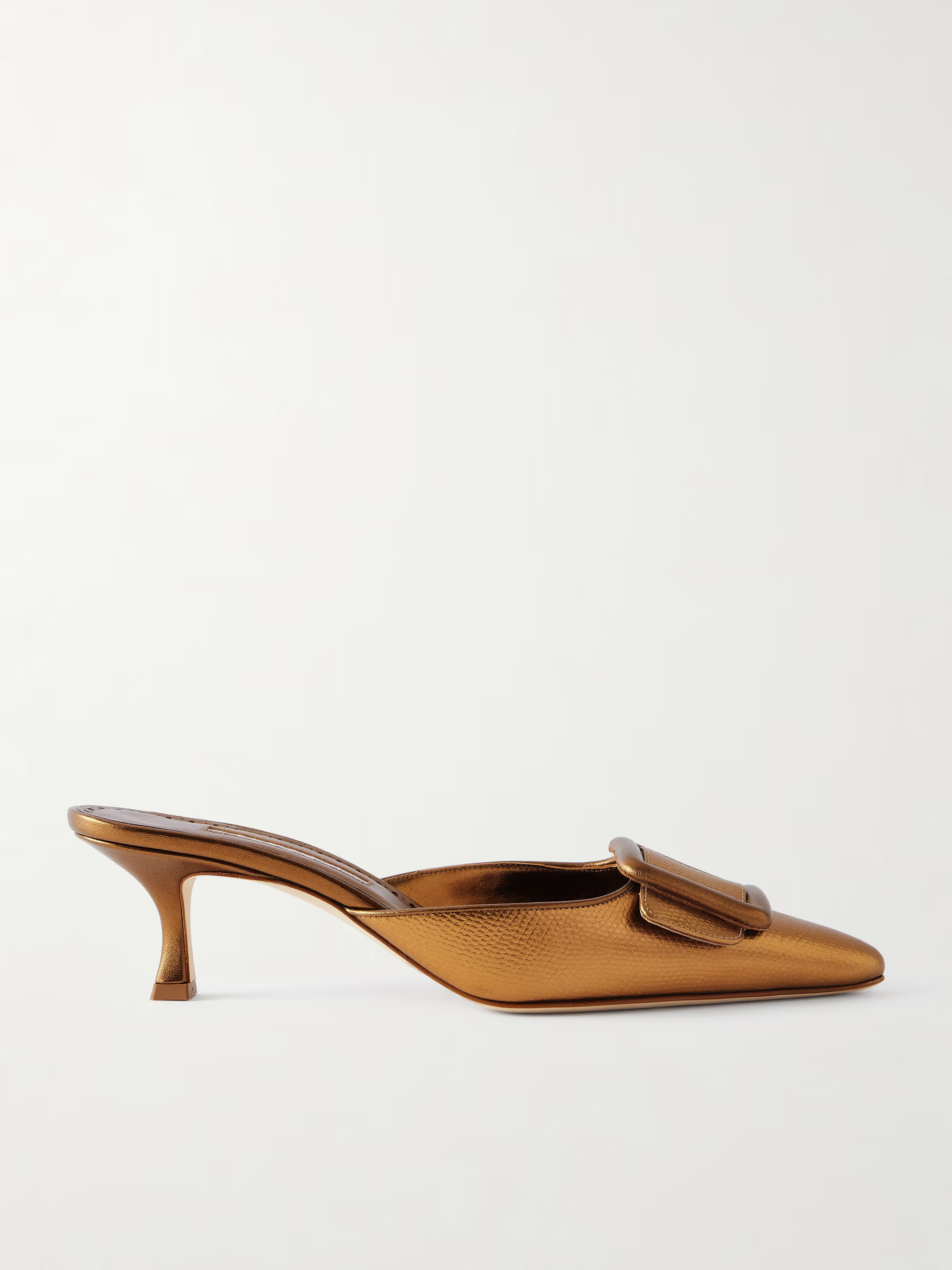 Maysalebi 50 lizard-effect metallic-leather mules | NET-A-PORTER (US)