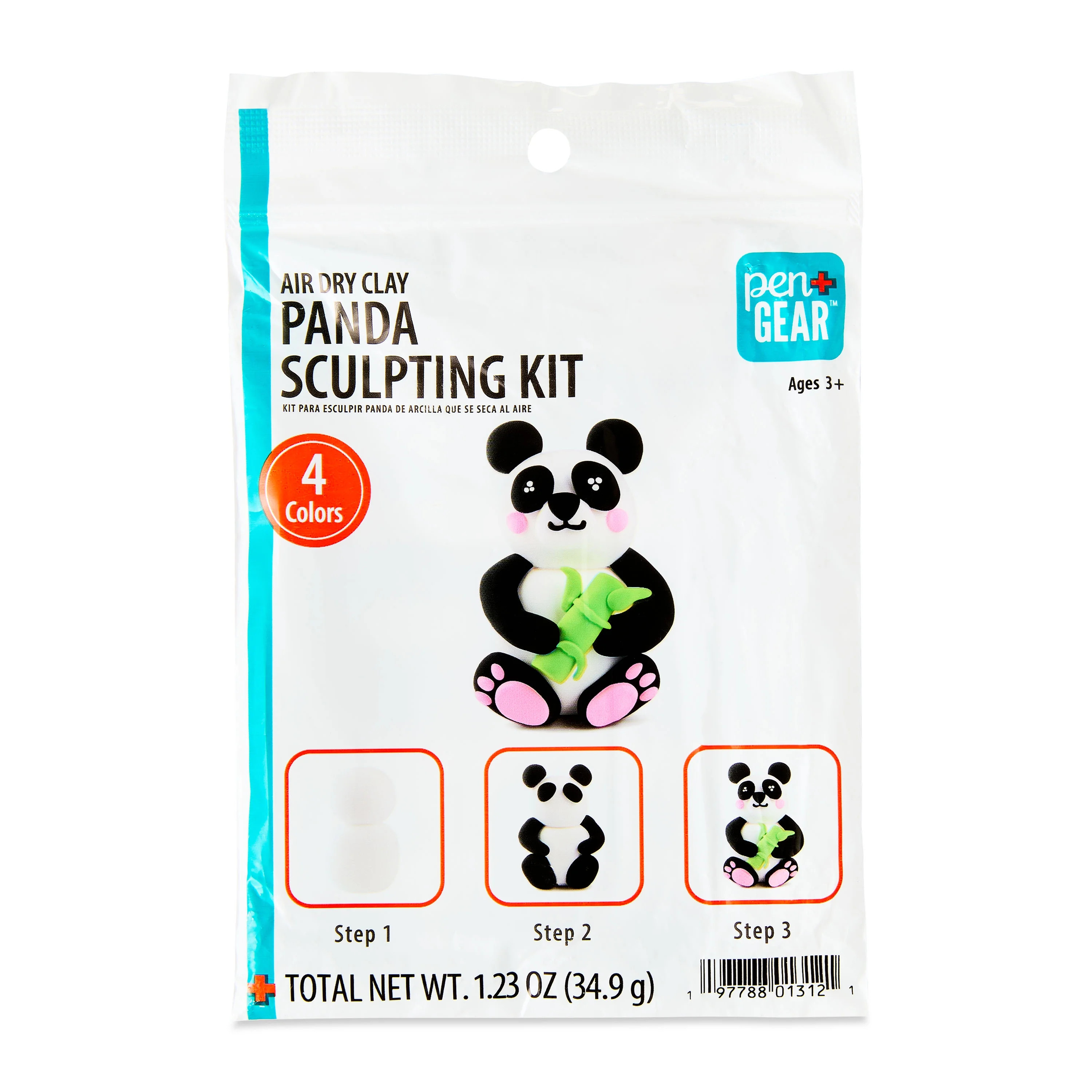 Pen+Gear Air Dry Clay Panda Sculpting Kit - 4 Color Set for Kids | Walmart (US)