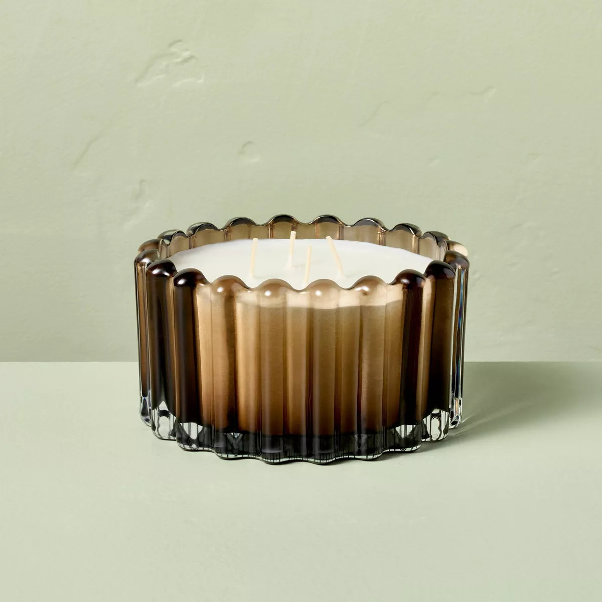 4 Wick Ribbed Glass Jar Candle 22oz - Hearth & Hand™ with Magnolia | Target