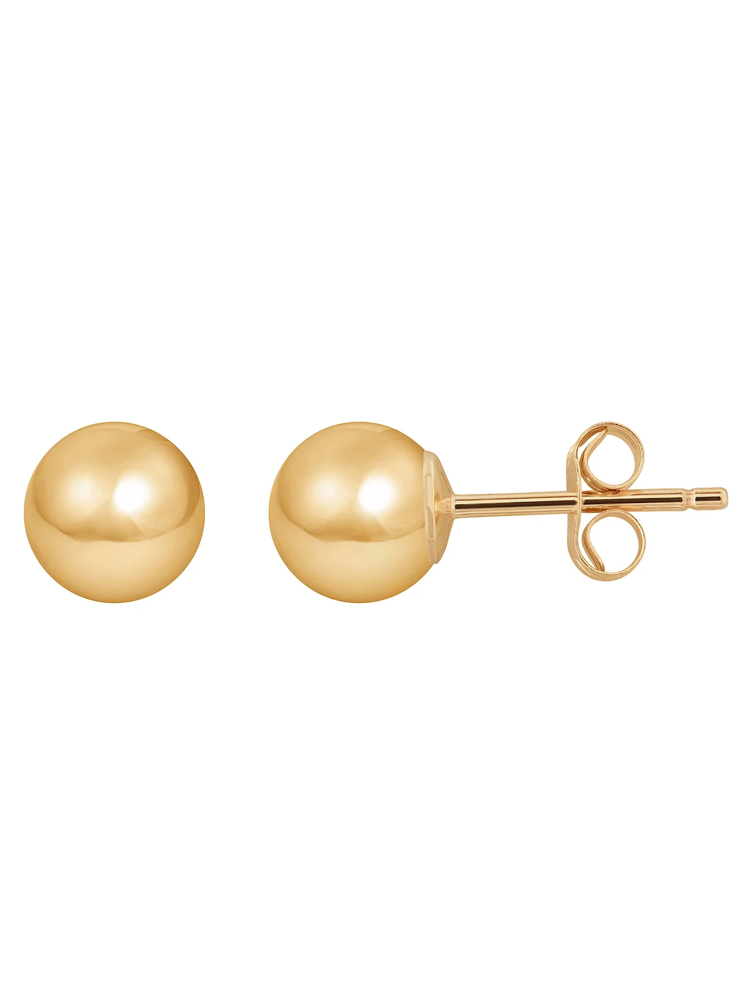 Brilliance Fine Jewelry 10k Yellow Gold Polished Ball Stud Earrings - Walmart.com | Walmart (US)